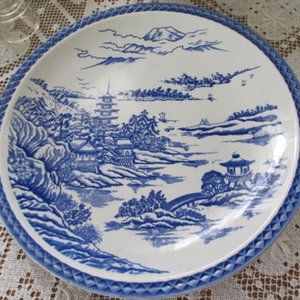 LARGE Charger Plate Oriental Blue and White Plates Blue Plates for Walls